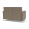 Lesro Siena Lounge Reception 2 Seat Tandem Seating No Center Arm, Brushed Steel, MD Farro Upholstery SN2101 - alternate 3